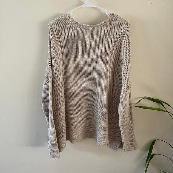 Peruvian Connection Sweater Womens Natural Alpaca Blend Knit Pullover Oversized - Picture 2 of 7